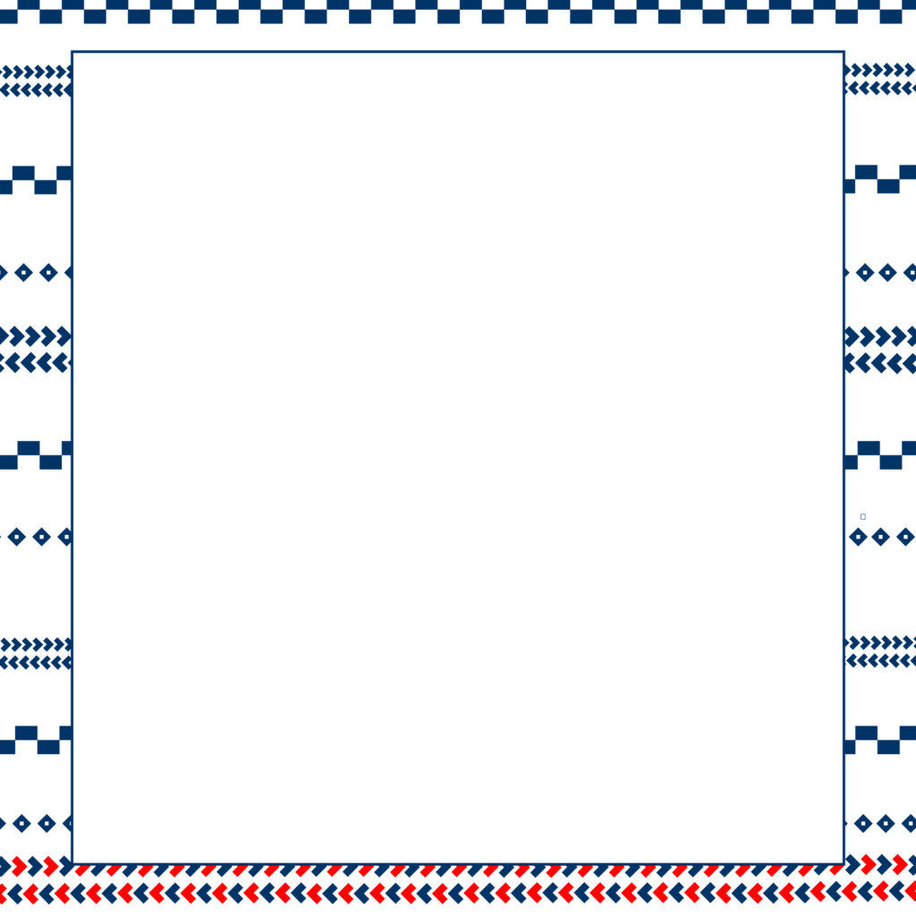 上下に編み物の青と赤の装飾が施された、北欧風デザイン
中央に白塗りの四角形を配置し写真や文字を入れられる背景素材になっている
サイズ2000×2000PX
JPEG