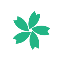 モスグリーンの花びらの枠が斜めに描かれた桜アイコン
サイズおよそ1800×1800PX