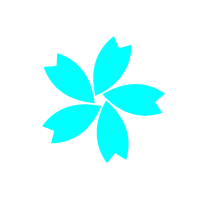 水色の花びらの枠が斜めに描かれた桜アイコン
サイズおよそ1800×1800PX