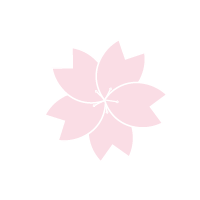 薄い桜色の花びらの中心にがくが白く描かれた桜アイコン
サイズおよそ1800×1800PX