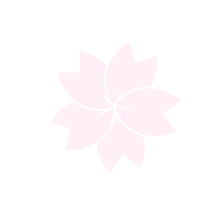 淡い桜色の花びらの中心にがくが白く描かれた桜アイコン
サイズおよそ1800×1800PX