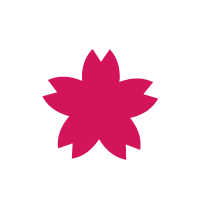 ショッキングピンク色の桜アイコンサイズおよそ1800×1800PX