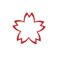 赤い花びらの枠に色がついた桜アイコン
サイズおよそ1800×1800PX