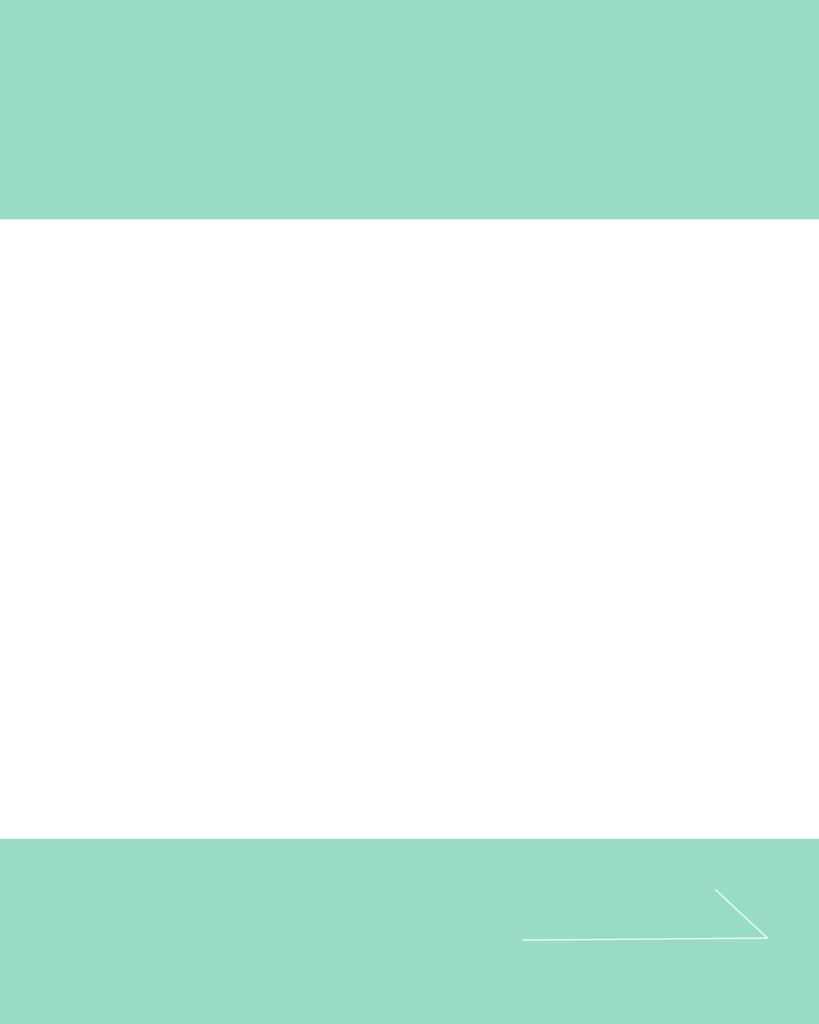 ミントグリーンの背景の中央に大きな白い横長長方形を配置し、右下にシンプルな矢印を添えた、バナーやタイトル入れに便利で爽やかな無料デザインテンプレート。
