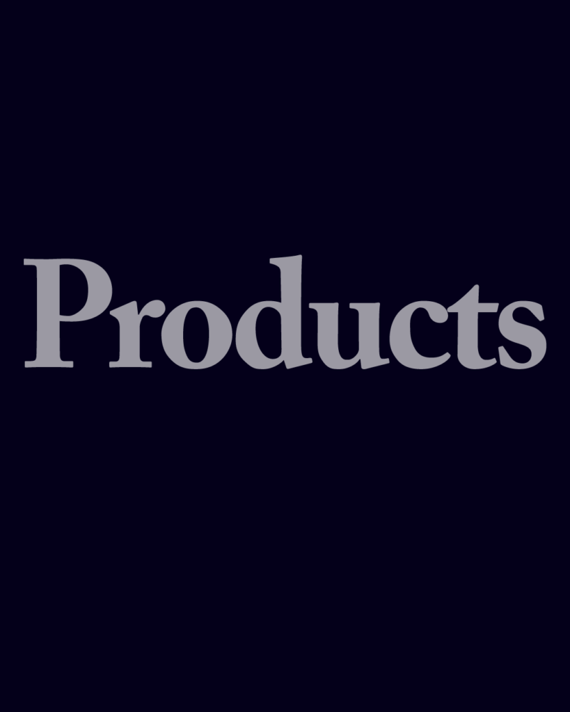 セリフ体の「Products」という文字情報、背景透過PNG、不透明度60%
