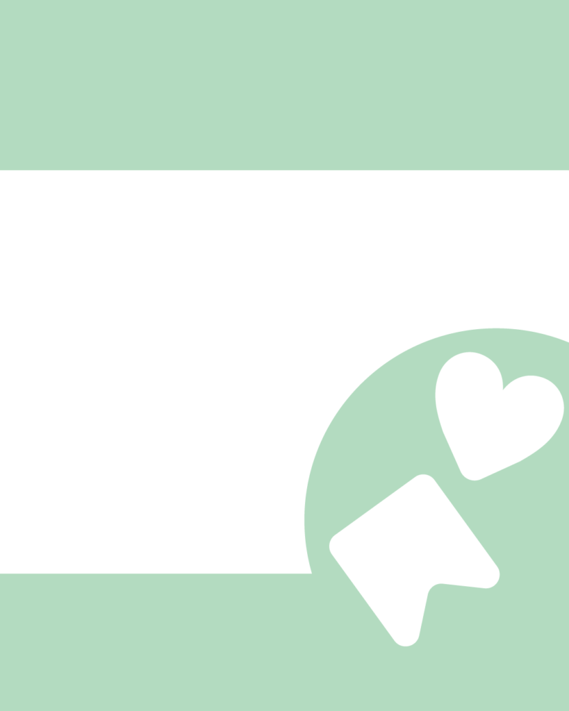 上下にピスタチオミストの帯、右下にいいねと保存のアイコンをあしらった、サンクスページ用スライドテンプレート
