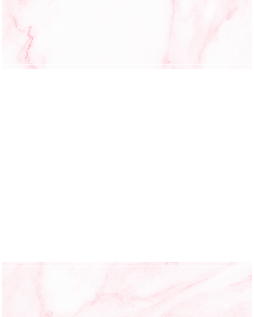 上下に淡いピンクの大理石（マーブル）模様を配置し、中央に大きな白い長方形のテキストスペースを設けた背景素材。余白を活かした、大人可愛いフェミニンで清潔感のあるデザイン。
