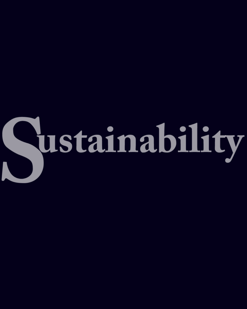 セリフ体の「Sustainability」という文字情報、背景透過PNG、不透明度60%
