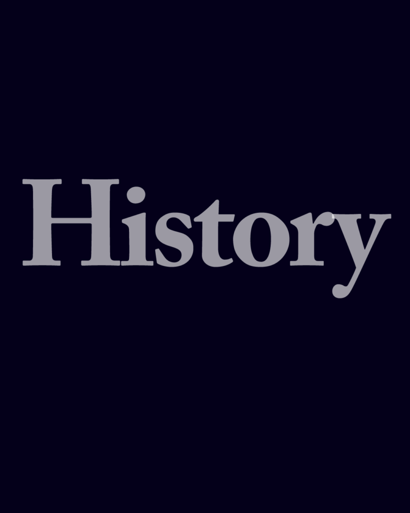 セリフ体の「History」という文字情報、背景透過PNG、不透明度60%
