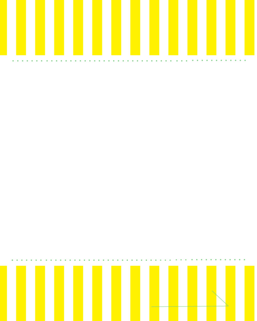 上下に黄色と白の爽やかなシトラス・ストライプを配置し、中央に境界線のない広々としたホワイトのメッセージスペースを設けた、自由度の高いシンプルで夏らしい背景デザイン。
