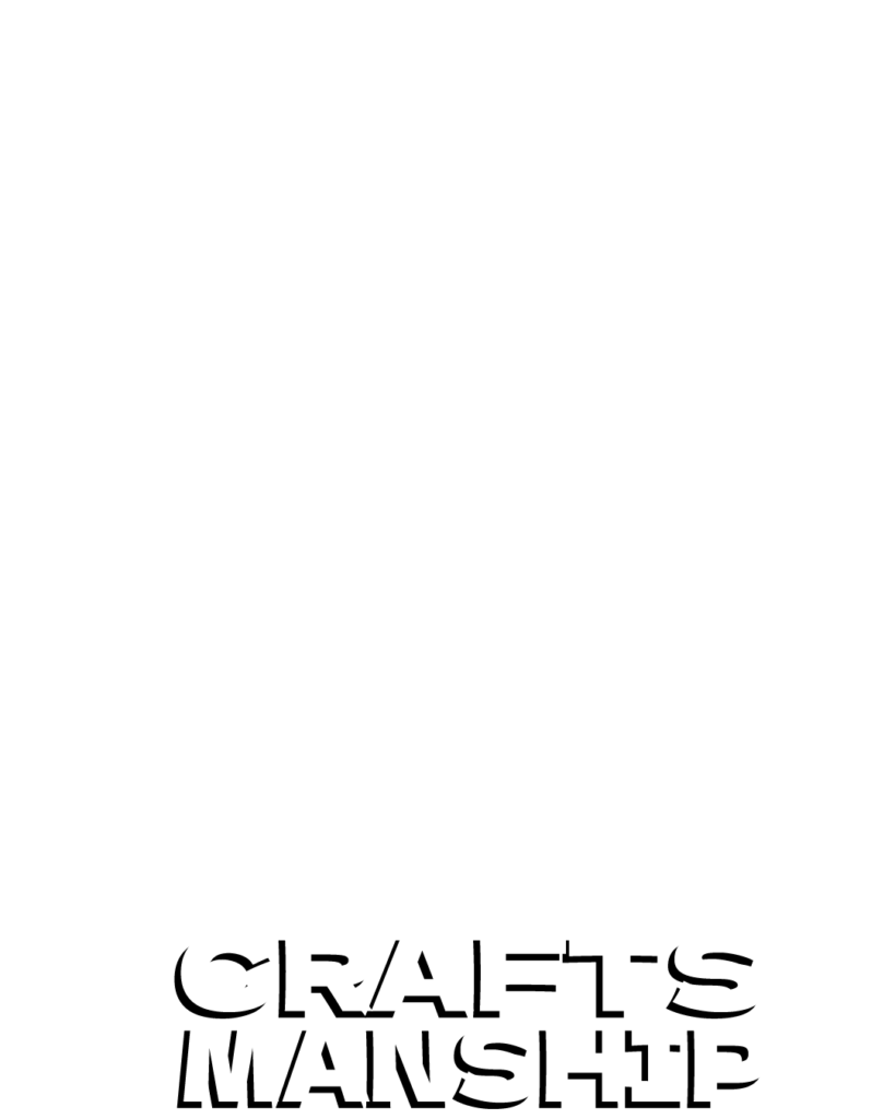 白背景の下部に「CRAFTSMANSHIP」の文字が上下2行で、水平線によって上下に分割されたようなデザインで配置された背景素材

