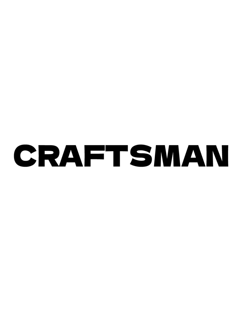 白背景の中央に、黒の太文字で「CRAFTSMAN」と水平に配置された、非常にシンプルで力強い印象の背景素材

