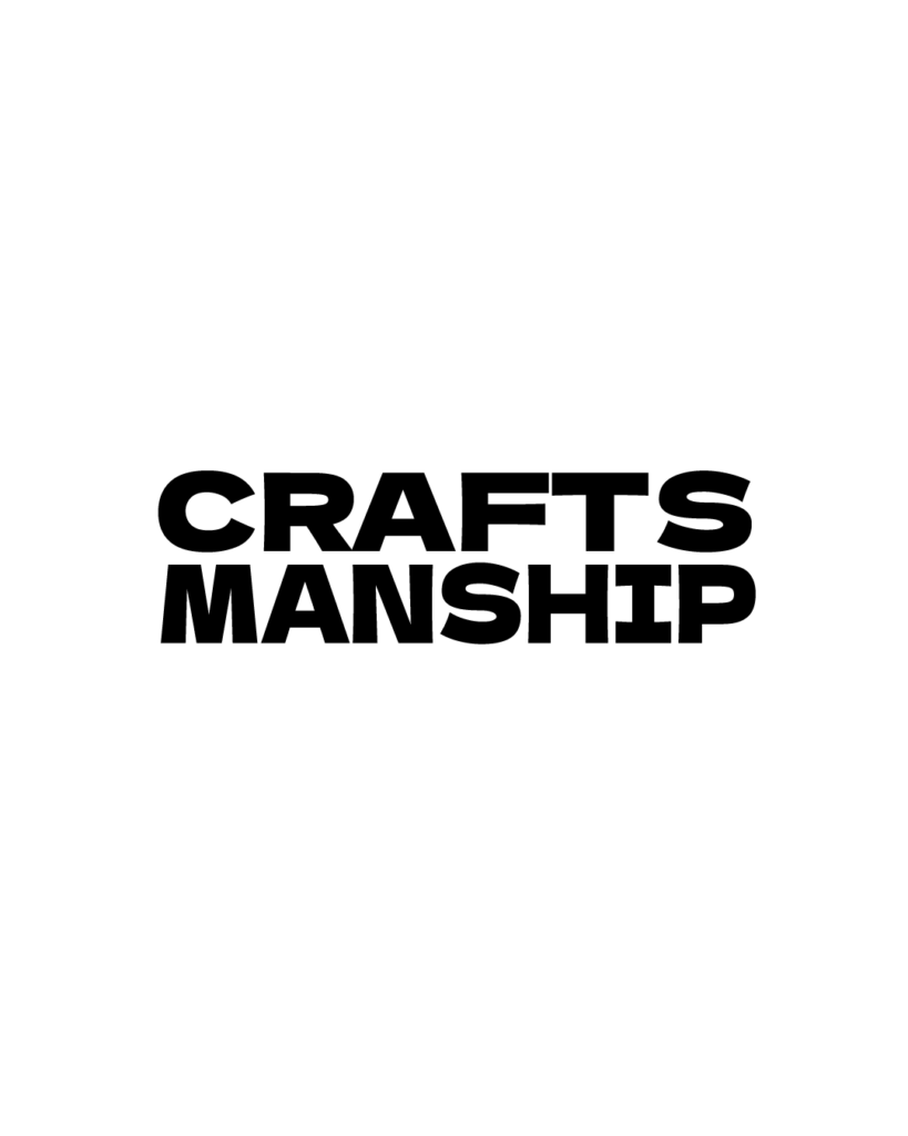 白背景の中央に「CRAFTSMANSHIP」の文字が上下2行で、水平線によって上下に分割されたようなデザインで配置された背景素材
