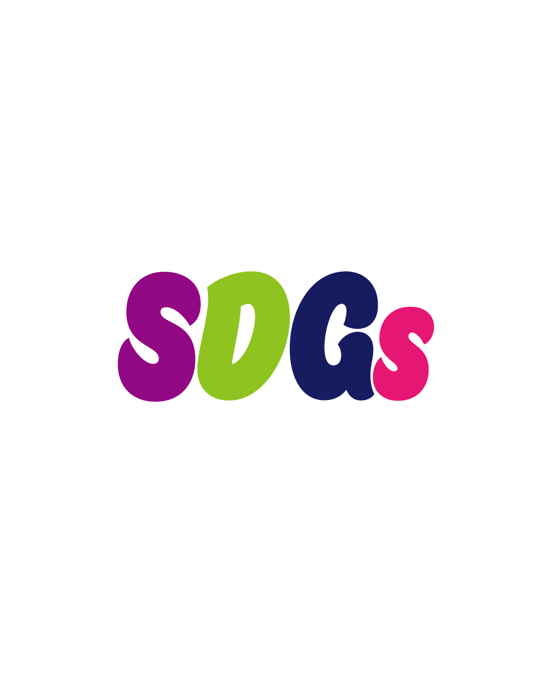 ポップでカラフルなグラデーションの「SDGs」ロゴイラスト